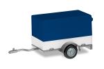 PKW-Anhnger, blau-wei