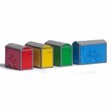 4 Fahrradboxen H0