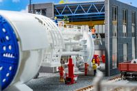 Tunnelbohrmaschine im Bau
