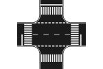 Kreuzung Asphalt