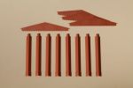 Giebel und Ecksulen rot