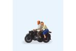Motorradfahrer. Zndapp KS 75