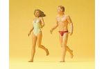 Laufendes Paar am Strand