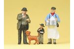 Wurstverkufer mit Kunden
