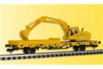 H0 Niederbordwagen mit Atlas Bagger GleisBau, Fertigmodell