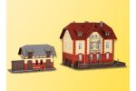 H0 Eisenbahner Wohnhaus mit N