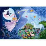 Formenpuzzle: Fee und Einhorn