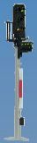 H0 HL Lichthauptsignal mit Leuchtstreifen und weien LED`s fr Rangiersignal Ra 12 DR