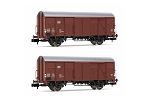 DB, 2er-Set, 2-achs. Ged. Gtterwagen