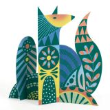 Kratzbilder: Folkloristische Tiere