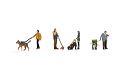Menschen mit Hunden