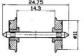 Radsatz 2fachisol. 11mm    1