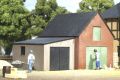 Lagerschuppen mit Garage