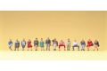 Sitzende Reisende. 14 Figuren