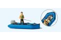 Angler im Schlauchboot