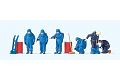 Feuerwehrmnner.Blauer Vollschutz
