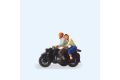Motorradfahrer. Zndapp KS 75