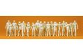 Passanten. 18 unbemalte Figur
