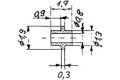 Buchse mit Ring f.0.8 mm,2St