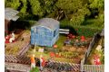 Schrebergarten mit Bauwagen