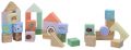 Holzbausteine in Tonne