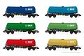 D-BASF, 6-tlg. Display 4-achs Kesselwagen