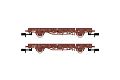 SNCF, 2er-Set. 2-achs. Flachwagen