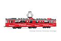 Tram, Duewag GT6, Heidelberg, in Coca Cola-Lackierung, Ep. IV-V